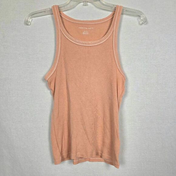 American Eagle M Nude Ribbed Scoop Neck Tank Top - Picture 1 of 6